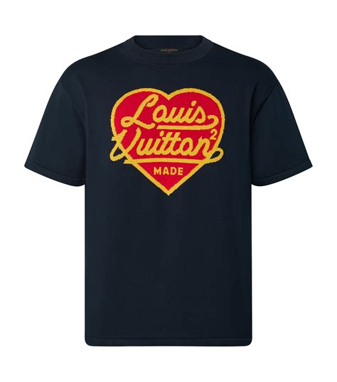 louis vuitton heart t-shirt|louis vuitton t shirt women.